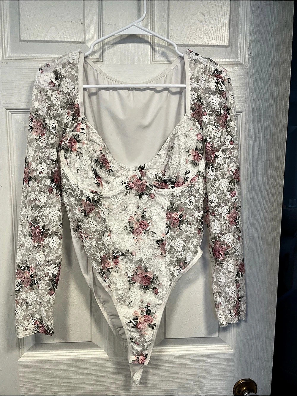 Floral Lace Bodysuit SZ XL